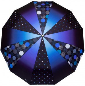 Синий японский зонт 12 спиц Три Слона, автомат, арт.3121-5
